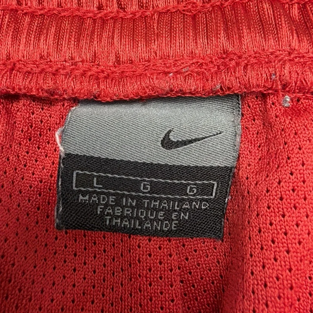 Vintage Nike Red Dazzle Basketball Shorts Silky Shiny Large Baggy Y2K Shimmer
